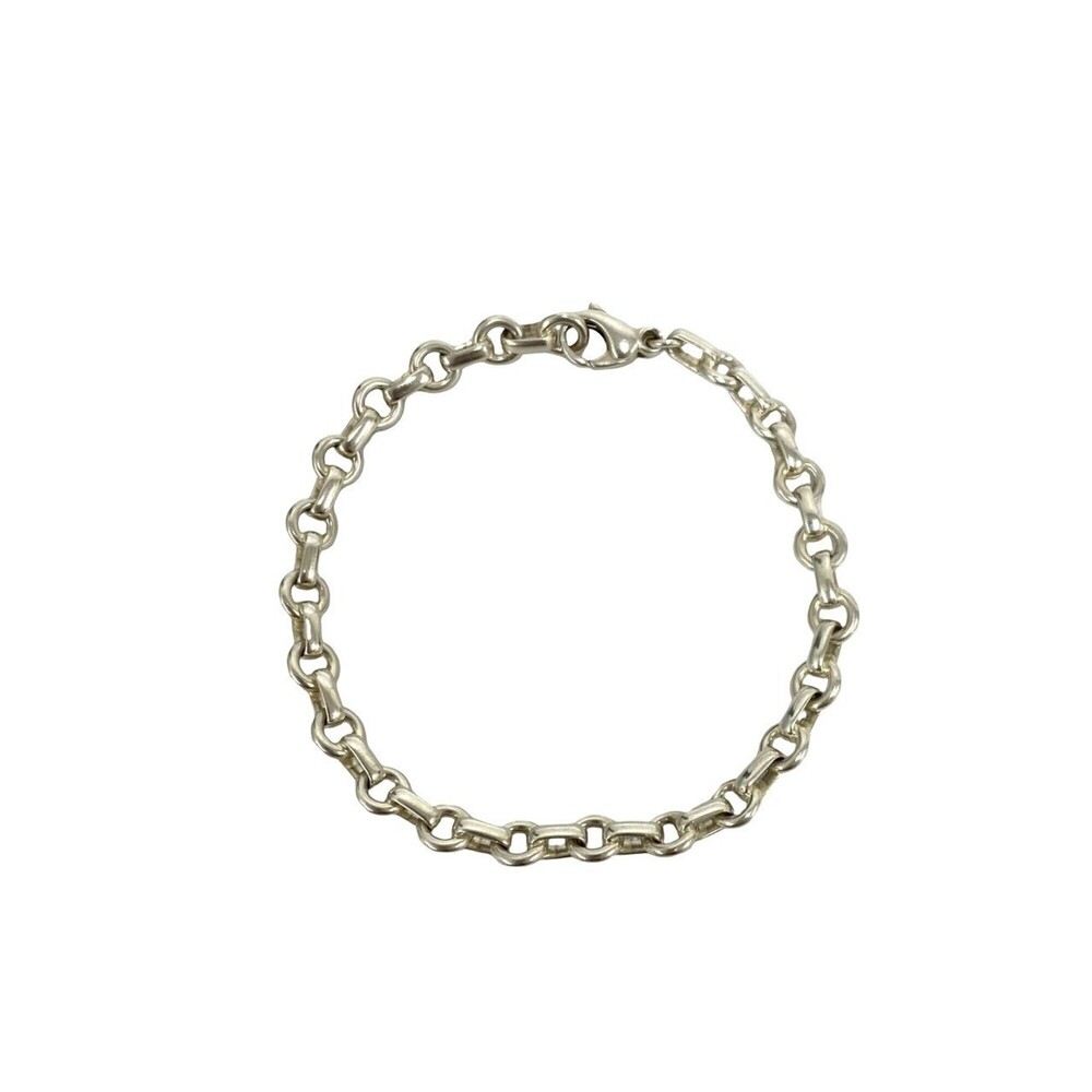 TIFFANY&Co. Tiffany Vintage Donut Link Chain Bracelet, Sterling Silver 925, A...